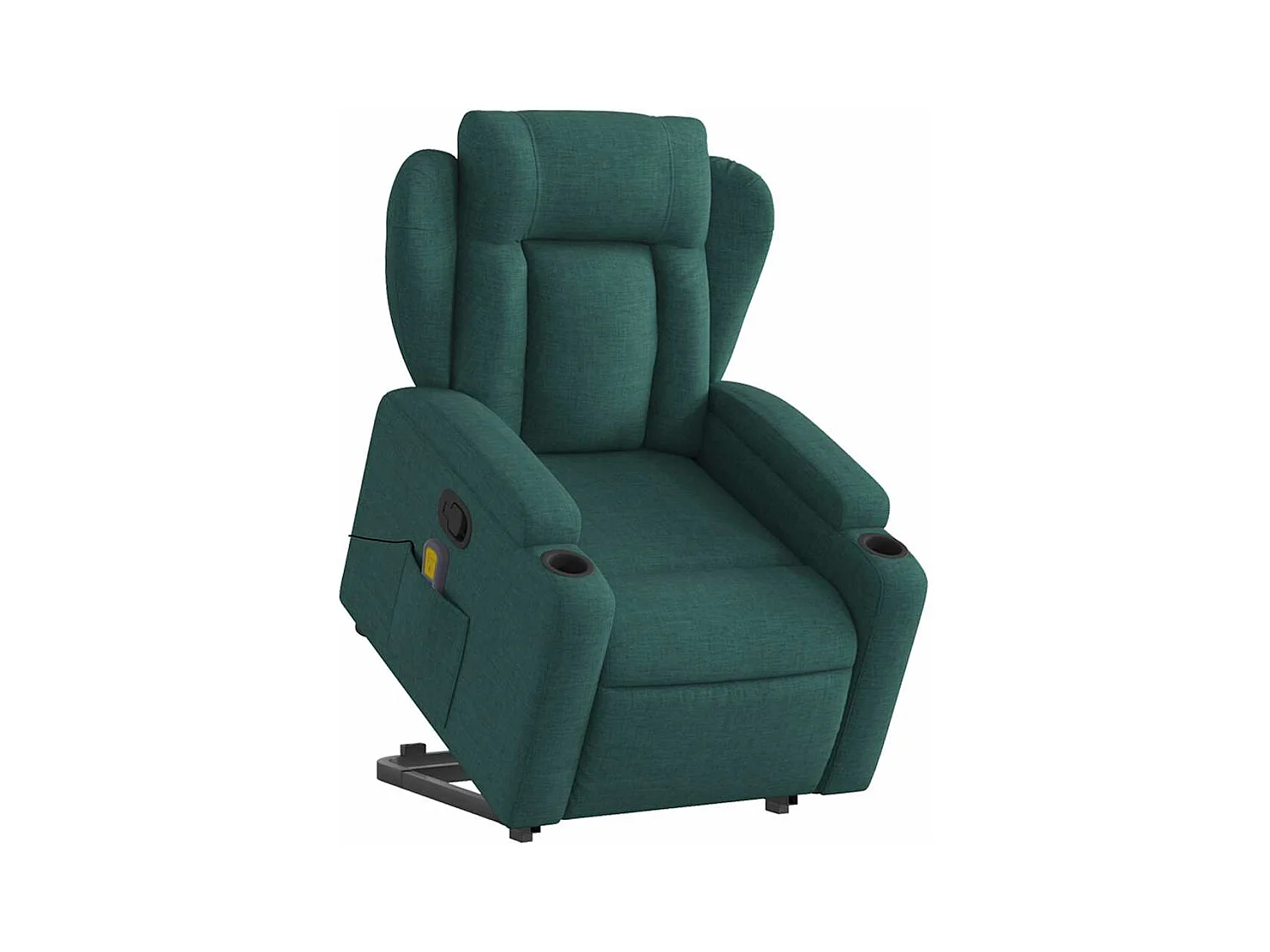 Silla de masaje reclinable de pie de tela verde oscura SHL2750