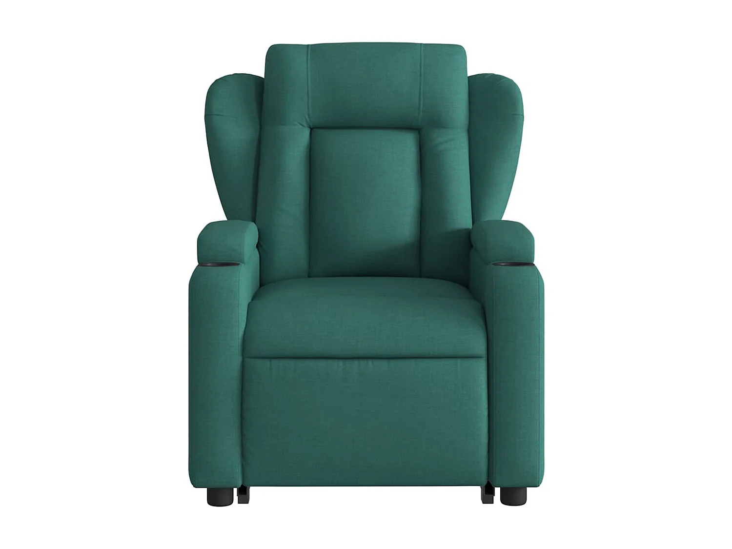 Silla de masaje reclinable de pie de tela verde oscura SHL2750