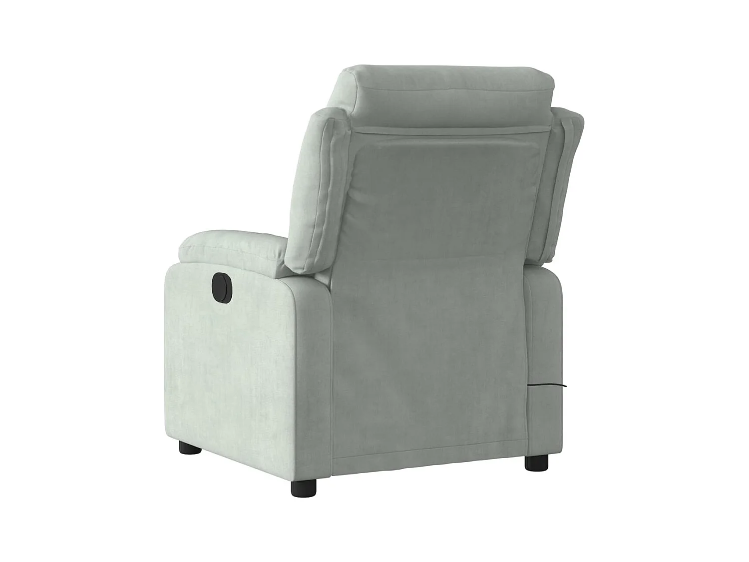 Sillón de relax | Sillón reclinable de masaje eléctrico terciopelo gris claro SHL5120