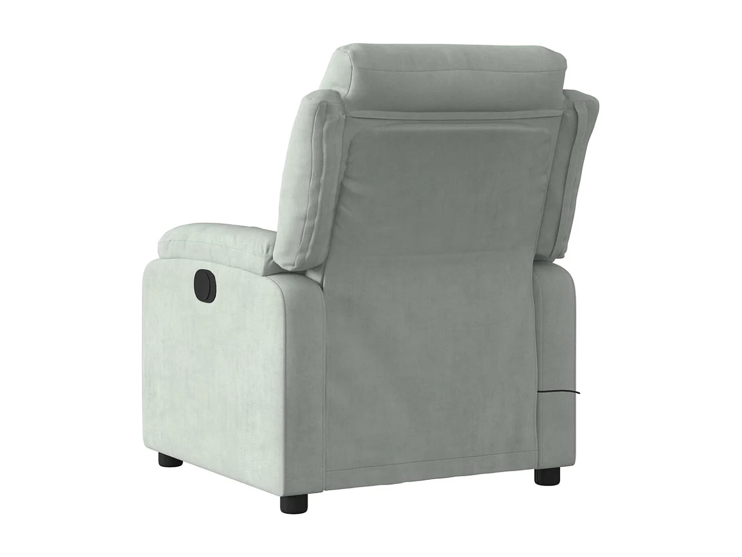 Fauteuil inclinable électrique-Chaise de relax-Fauteuil salon de massage gris clair velours SHL3493
