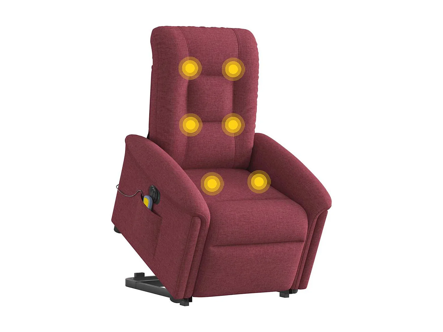 Fauteuil inclinable électrique-Chaise de relax-Fauteuil de Massage Rouge bordeaux Tissu SHL3975