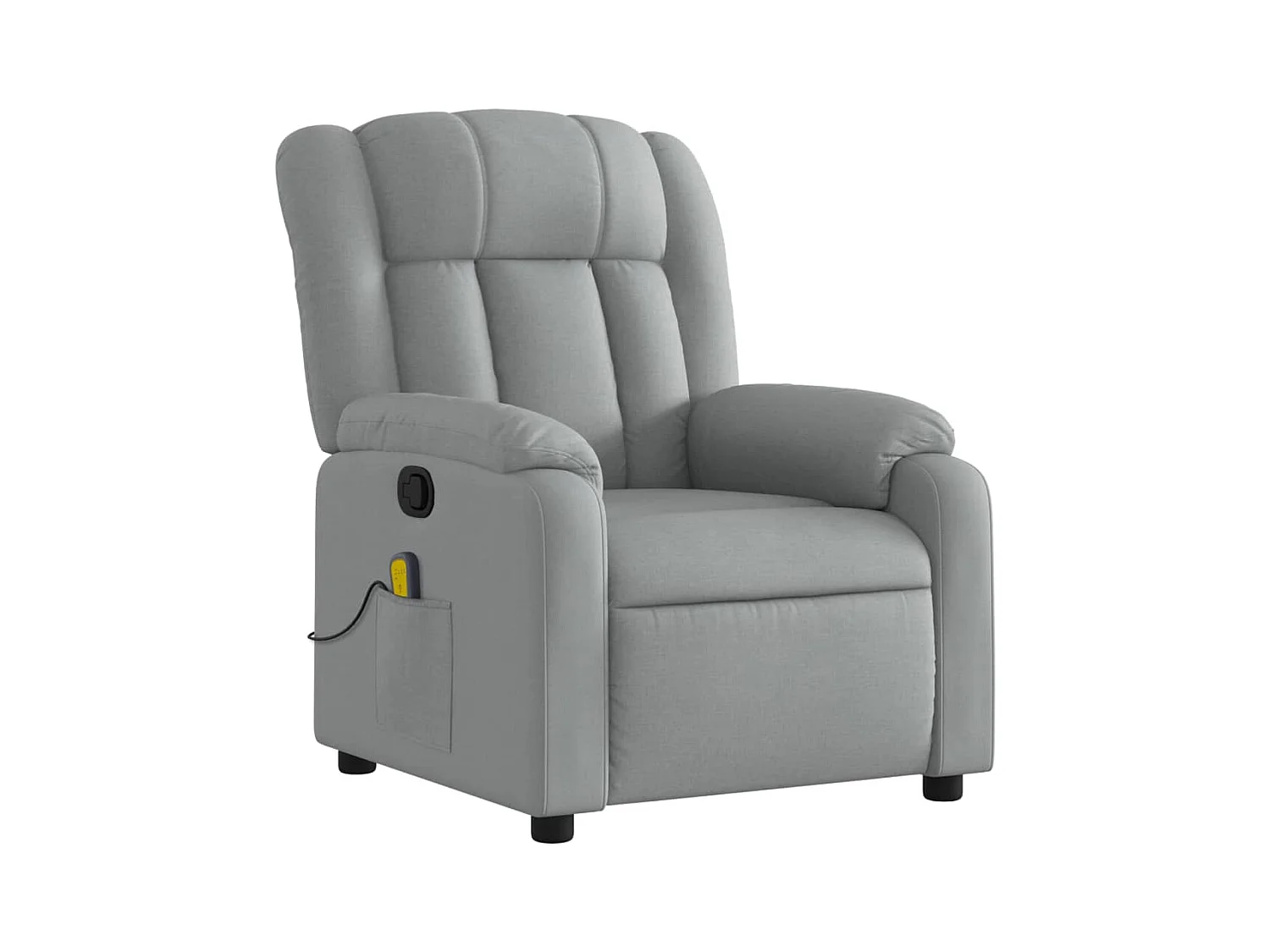 Fauteuil inclinable-Chaise de relax-Fauteuil de Massage gris clair tissu SHL4961