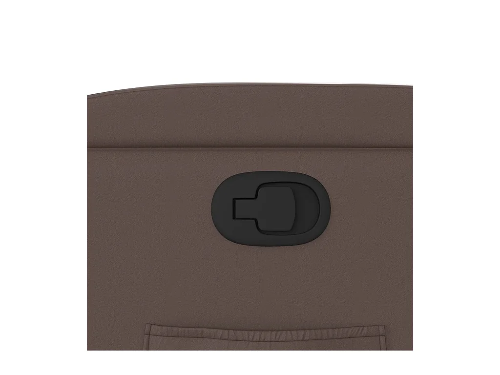 Sillón de relax | Sillón reclinable de cuero sintético marrón SHL7436