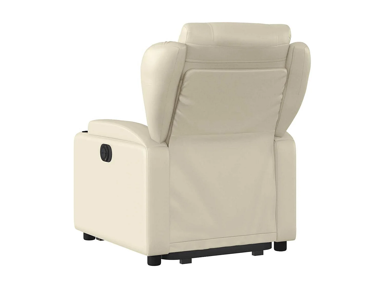 Relaxsessel mit Aufstehhilfe Elektrisch | Lounge Sessel indoor Creme Kunstleder SHL35305