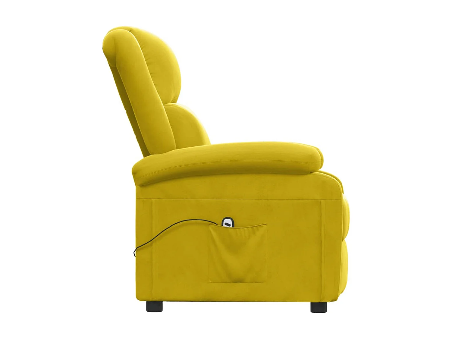 Fauteuil inclinable électrique-Chaise de relax-Fauteuil salon jaune velours SHL953