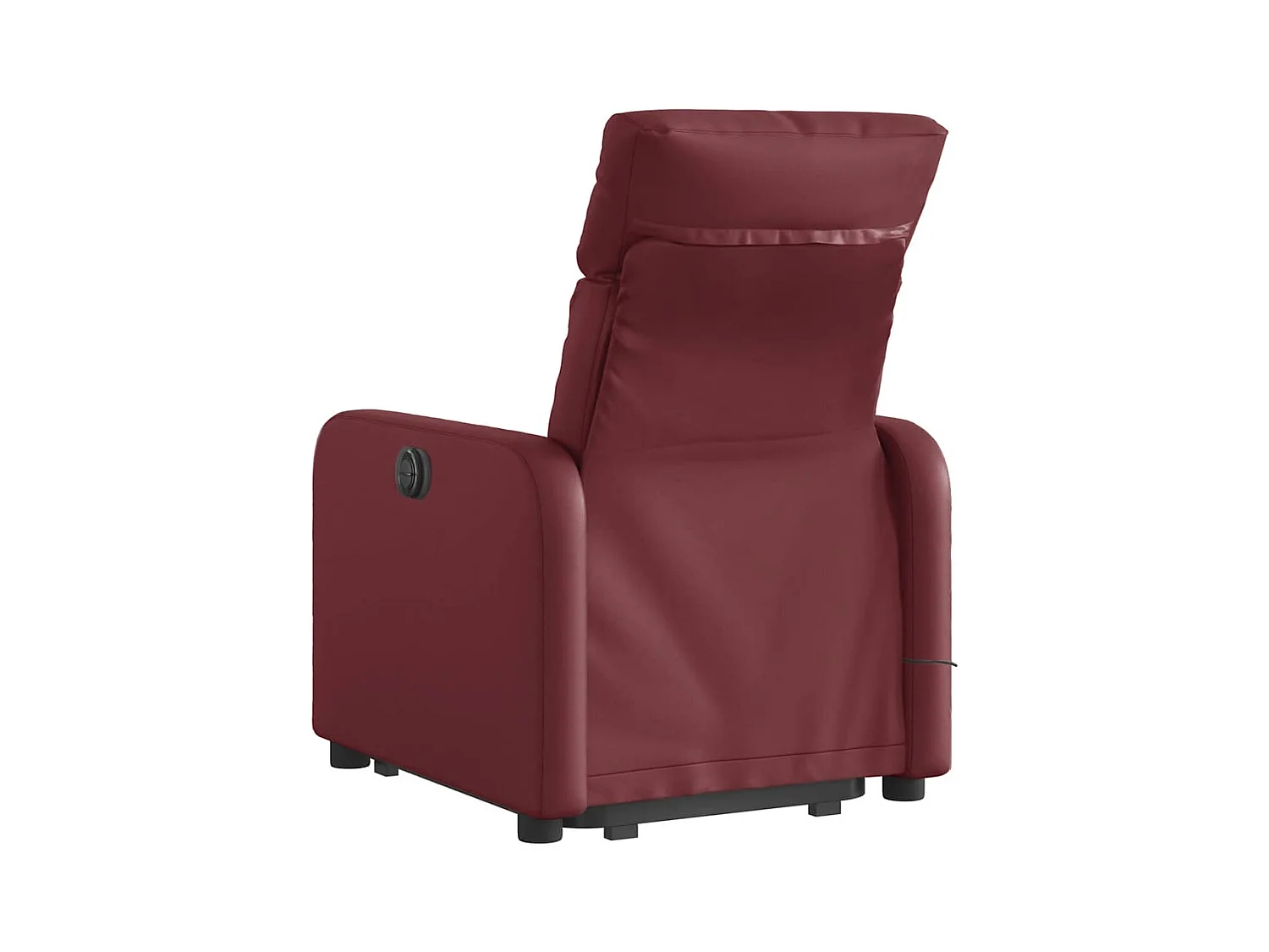 Sillón de relax | Sillón reclinable de masaje de pie cuero artificial rojo tinto SHL8169