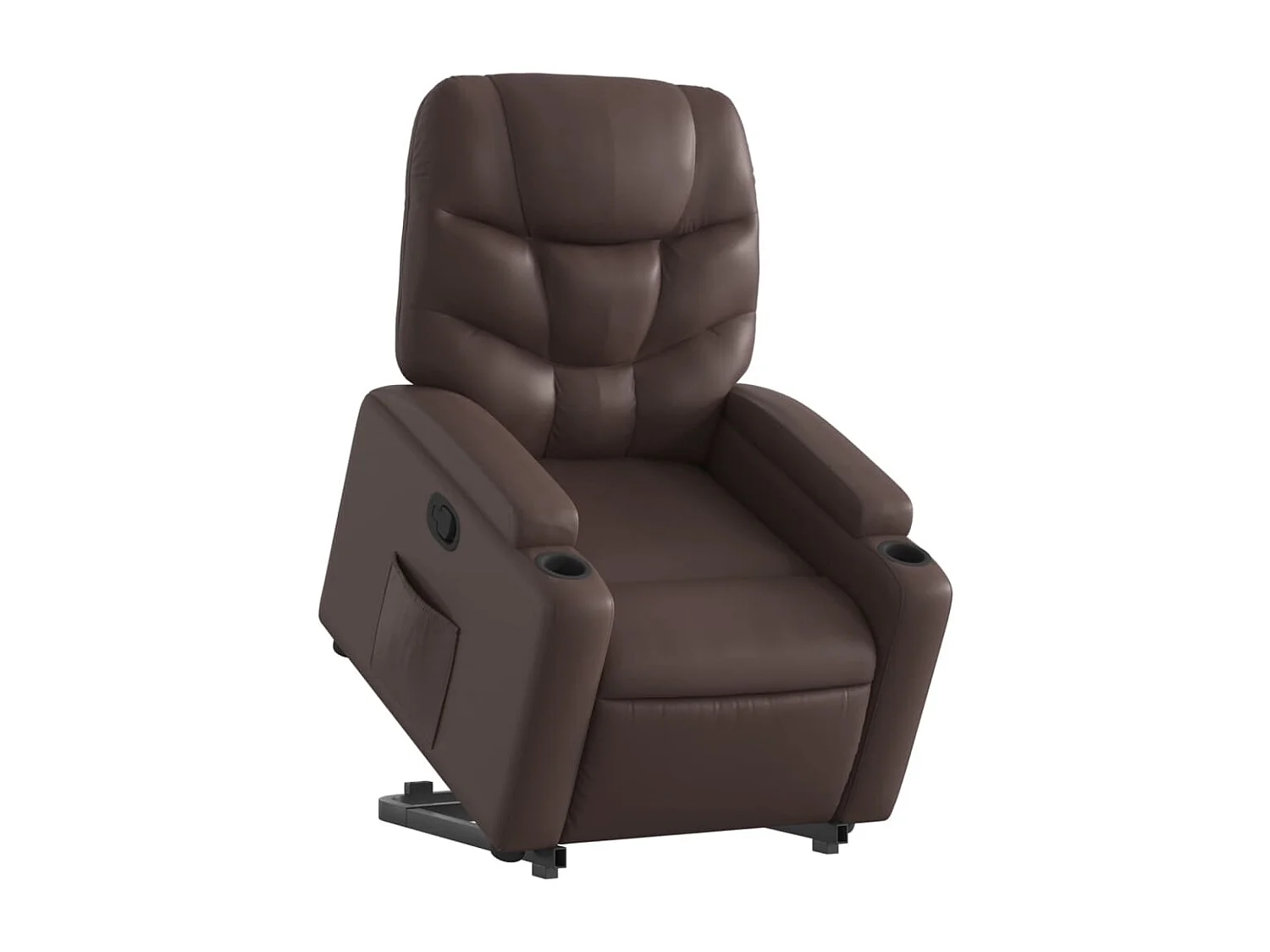 Fauteuil inclinable-Chaise de relax-Fauteuil salon marron similicuir SHL4033