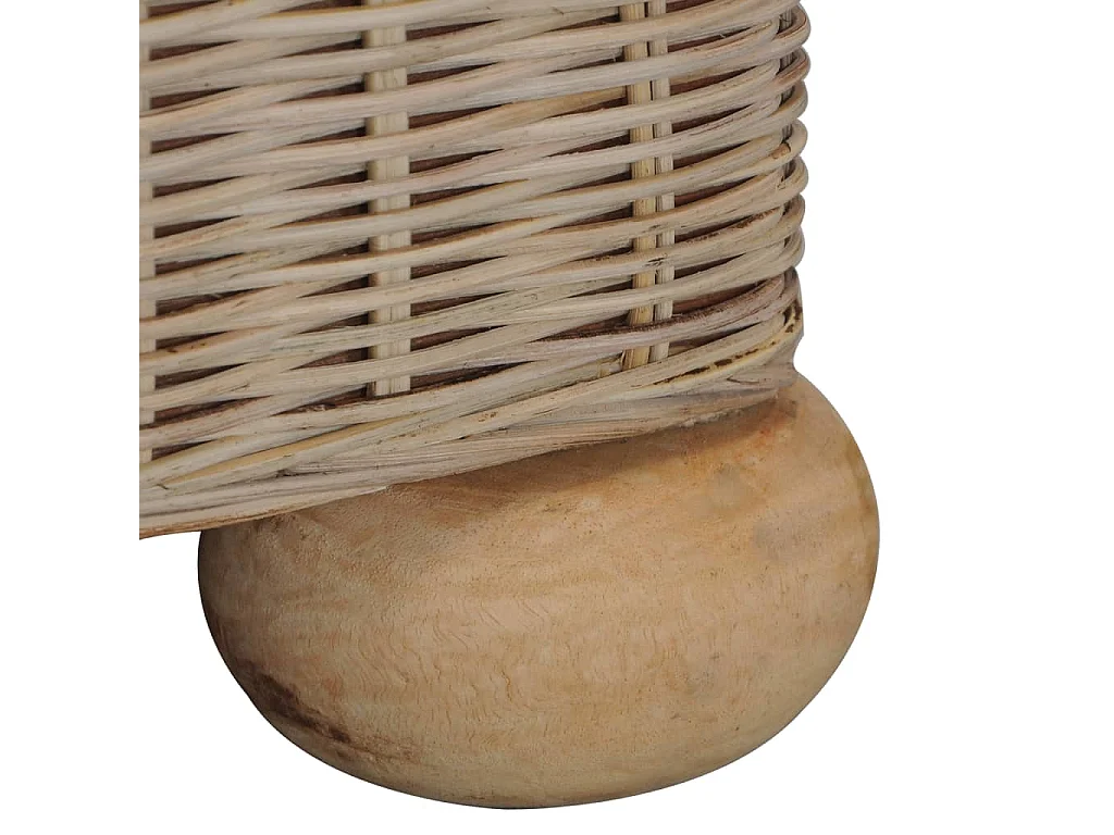 Fauteuil salon-Chaise-Fauteuil avec coussins Rotin naturel SHL1985