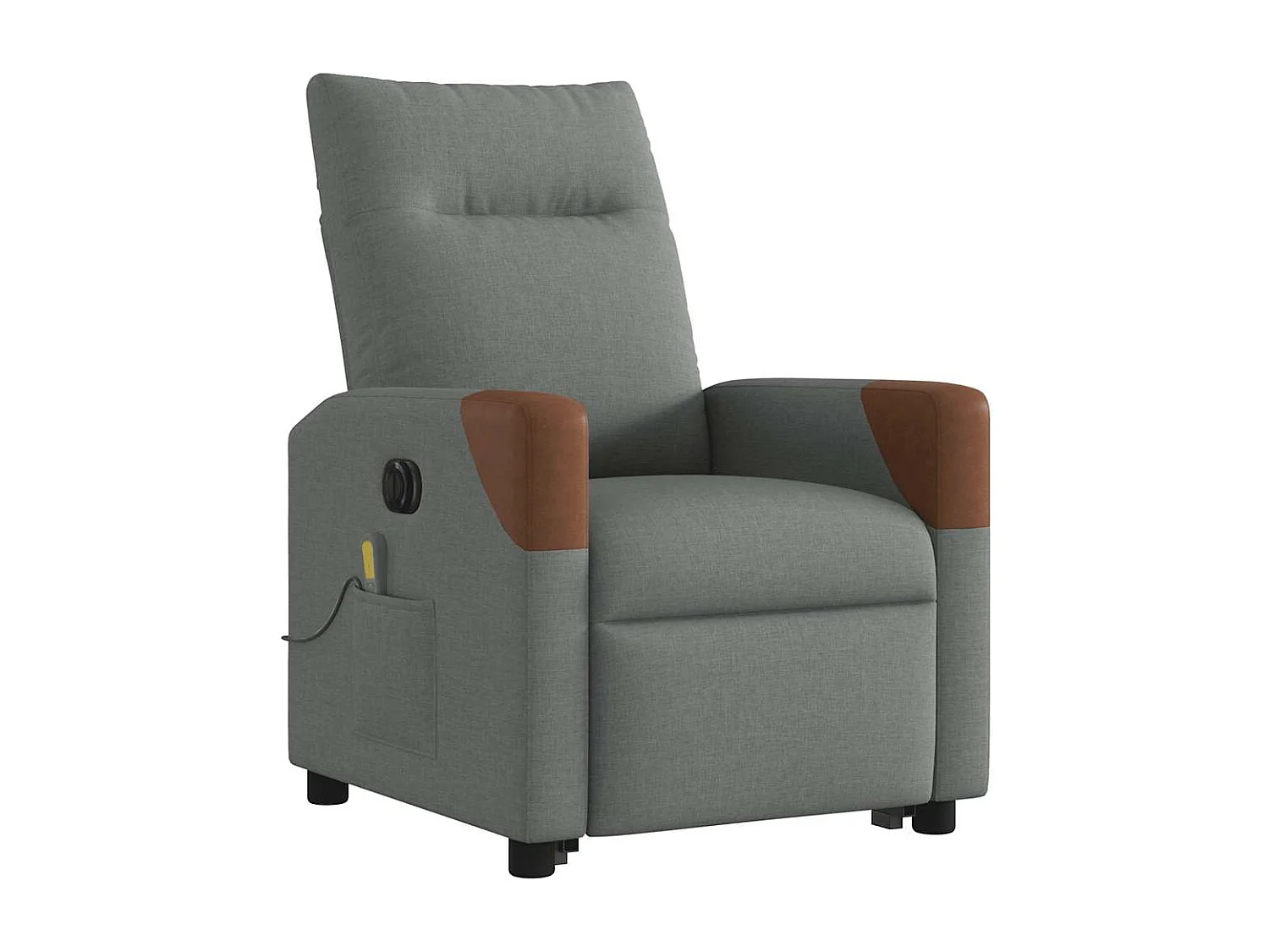 Fauteuil inclinable électrique-Chaise de relax-Fauteuil de Massage Gris foncé Tissu SHL2391