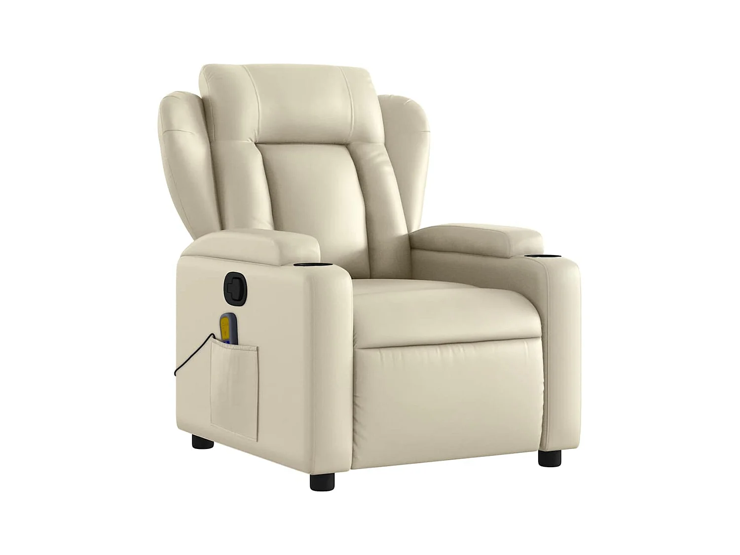 Fauteuil inclinable-Chaise de relax-Fauteuil de Massage crème similicuir SHL2273