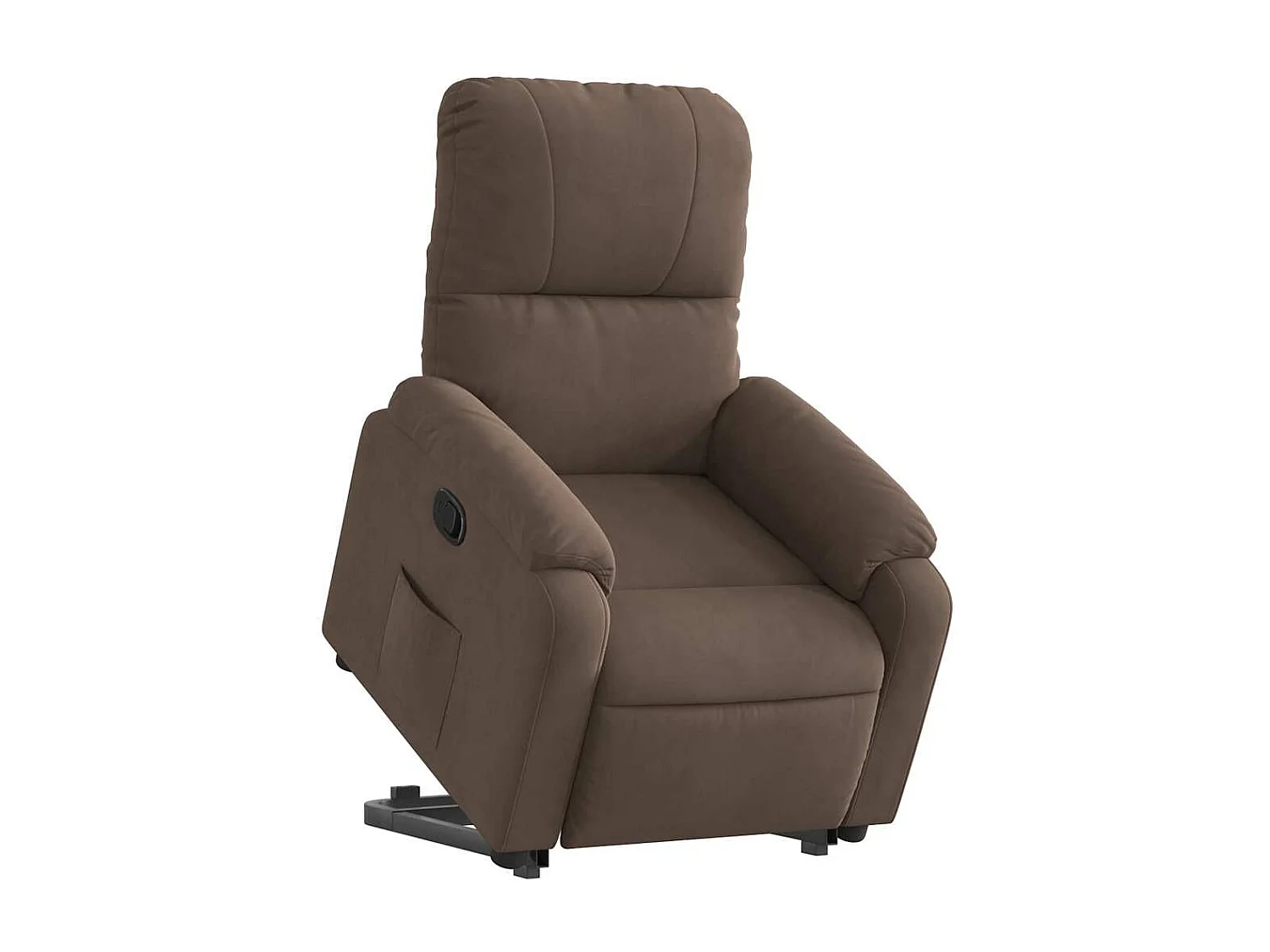 Sta-op-stoel | Relaxstoel verstelbaar microvezelstof bruin
