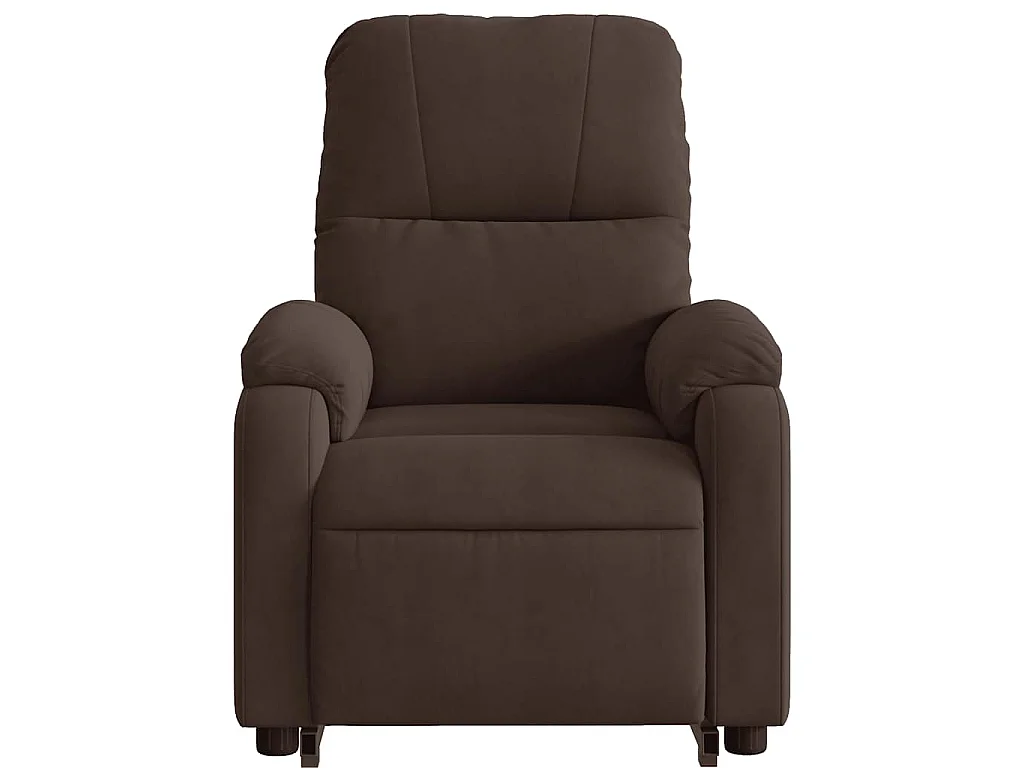 Fauteuil inclinable-Chaise de relax-Fauteuil salon marron tissu microfibre SHL3994