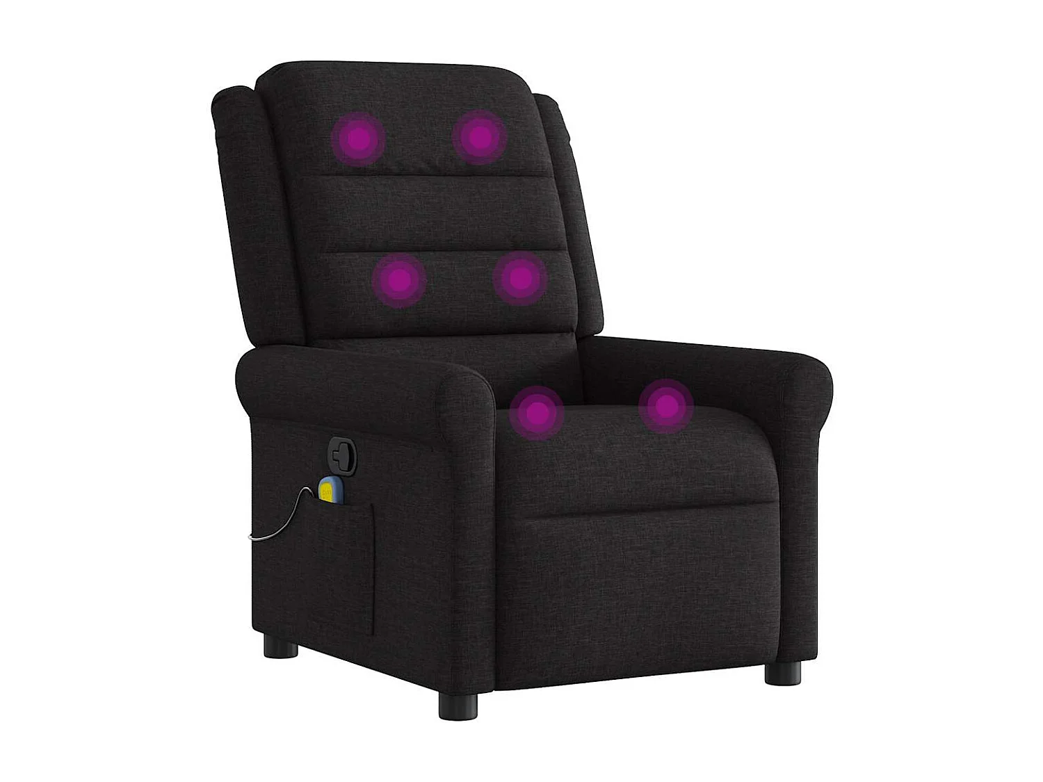 Sillón de relax | Sillón reclinable de masaje de tela negro SHL7032