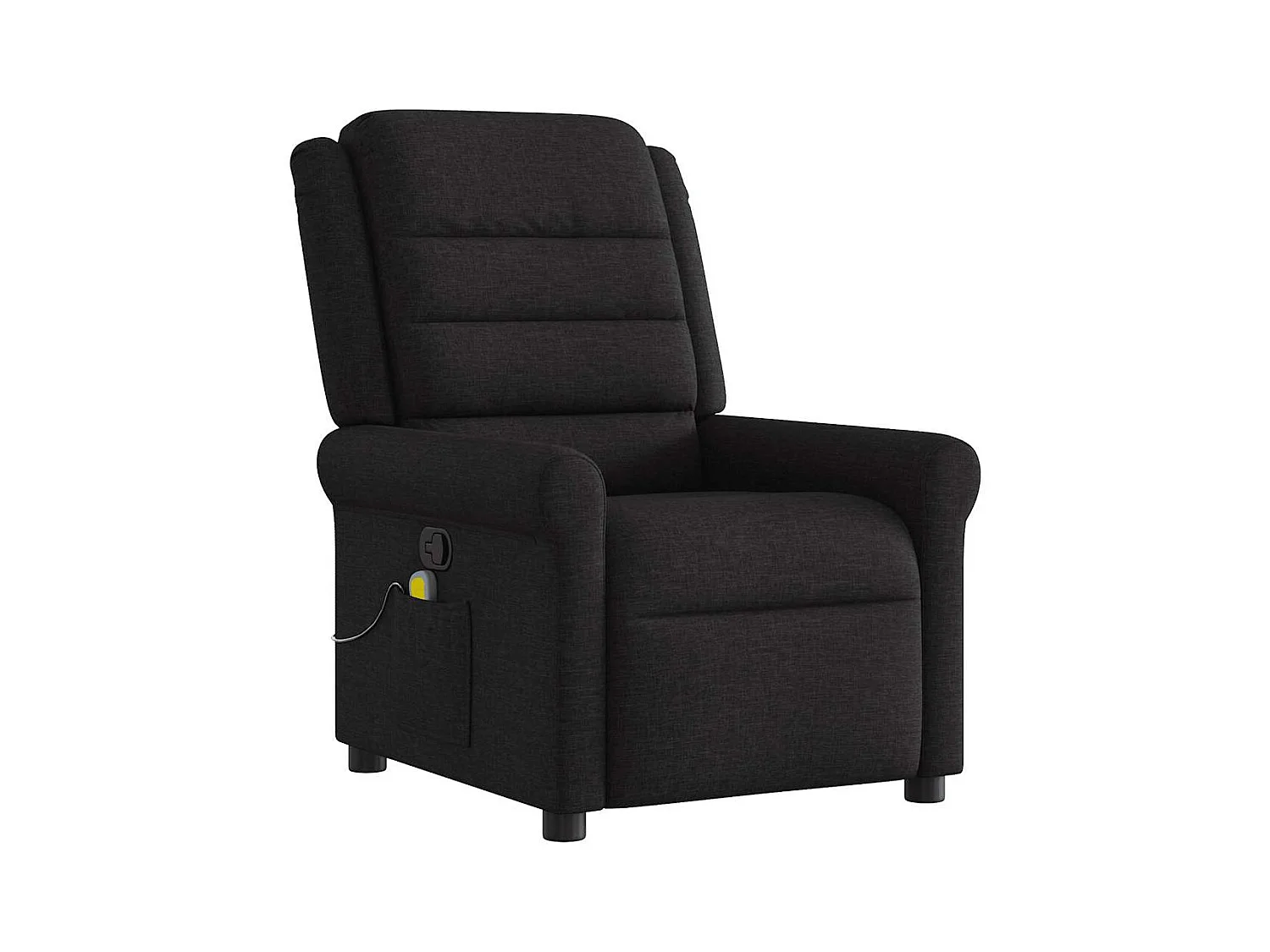 Fauteuil inclinable-Chaise de relax-Fauteuil de Massage Noir Tissu SHL3785