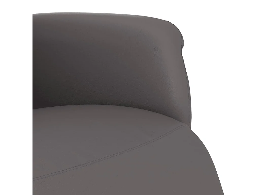 Sillón de relax | Sillón reclinable con reposapiés cuero sintético gris SHL5321