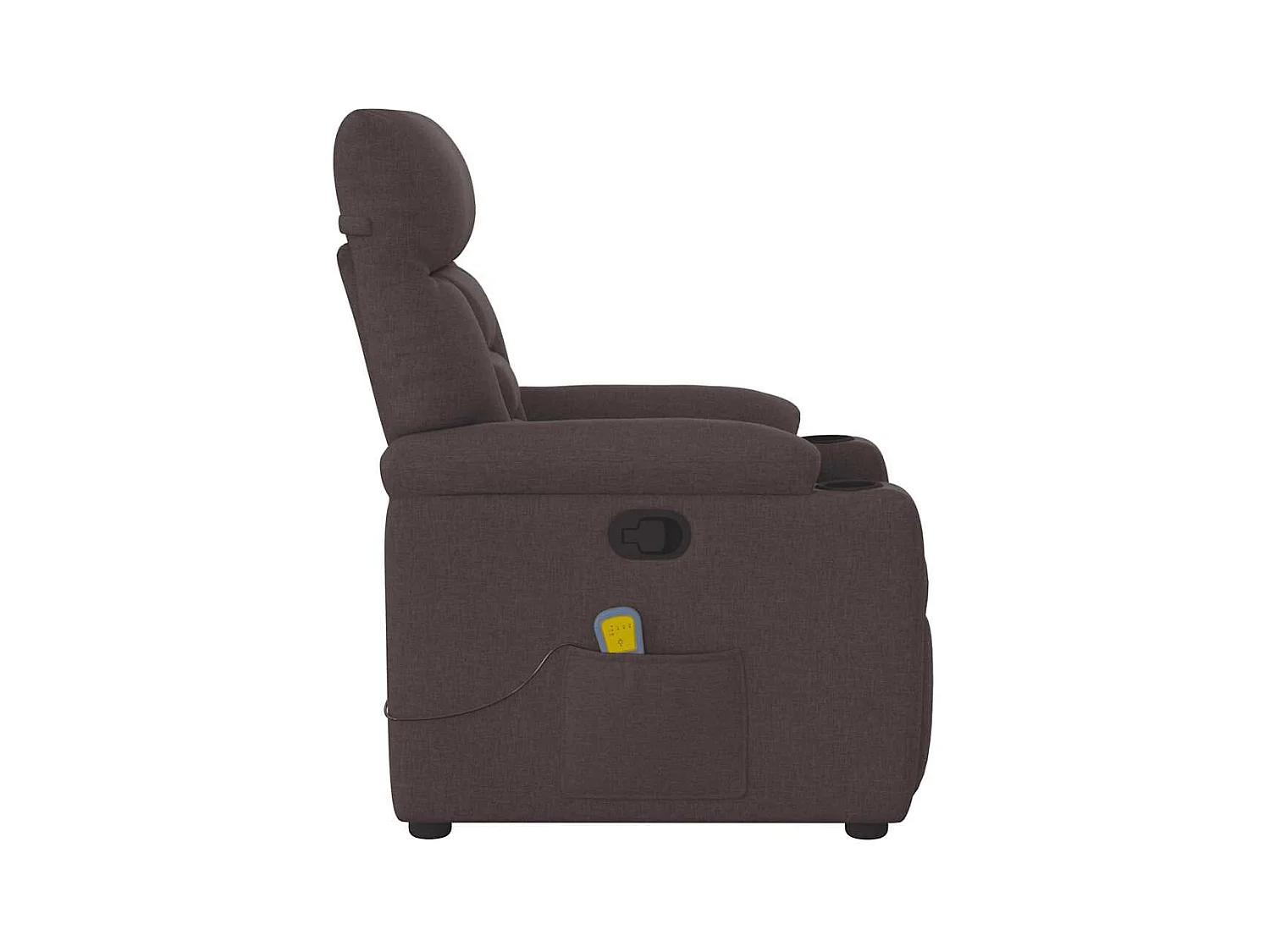 Sillón de salón | Silla | Sillón de masaje reclinable de tela marrón oscuro SHL7401