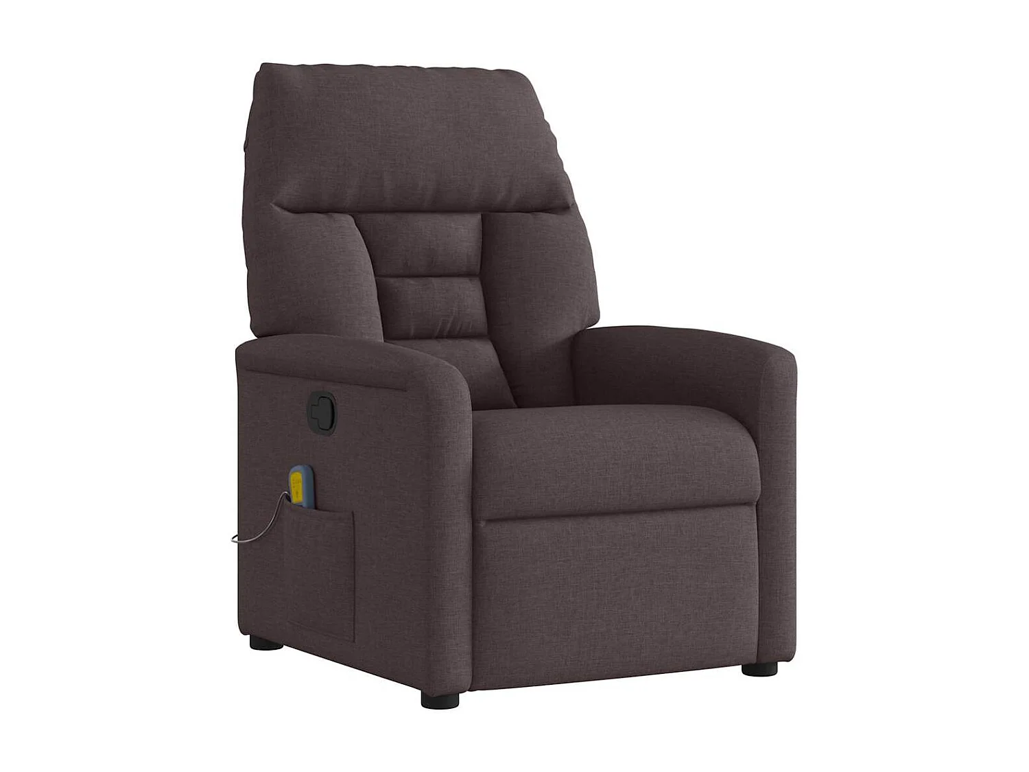 Fauteuil inclinable-Chaise de relax-Fauteuil de Massage Marron foncé Tissu SHL1458