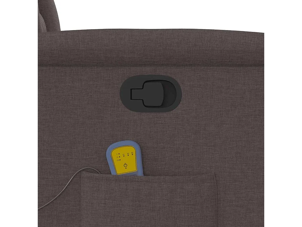 Fauteuil inclinable-Chaise de relax-Fauteuil de Massage Marron foncé Tissu SHL1458