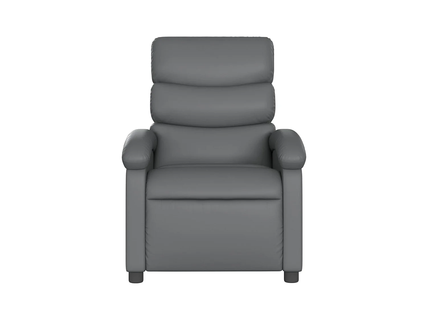 Fauteuil inclinable-Chaise de relax-Fauteuil salon gris similicuir SHL5078