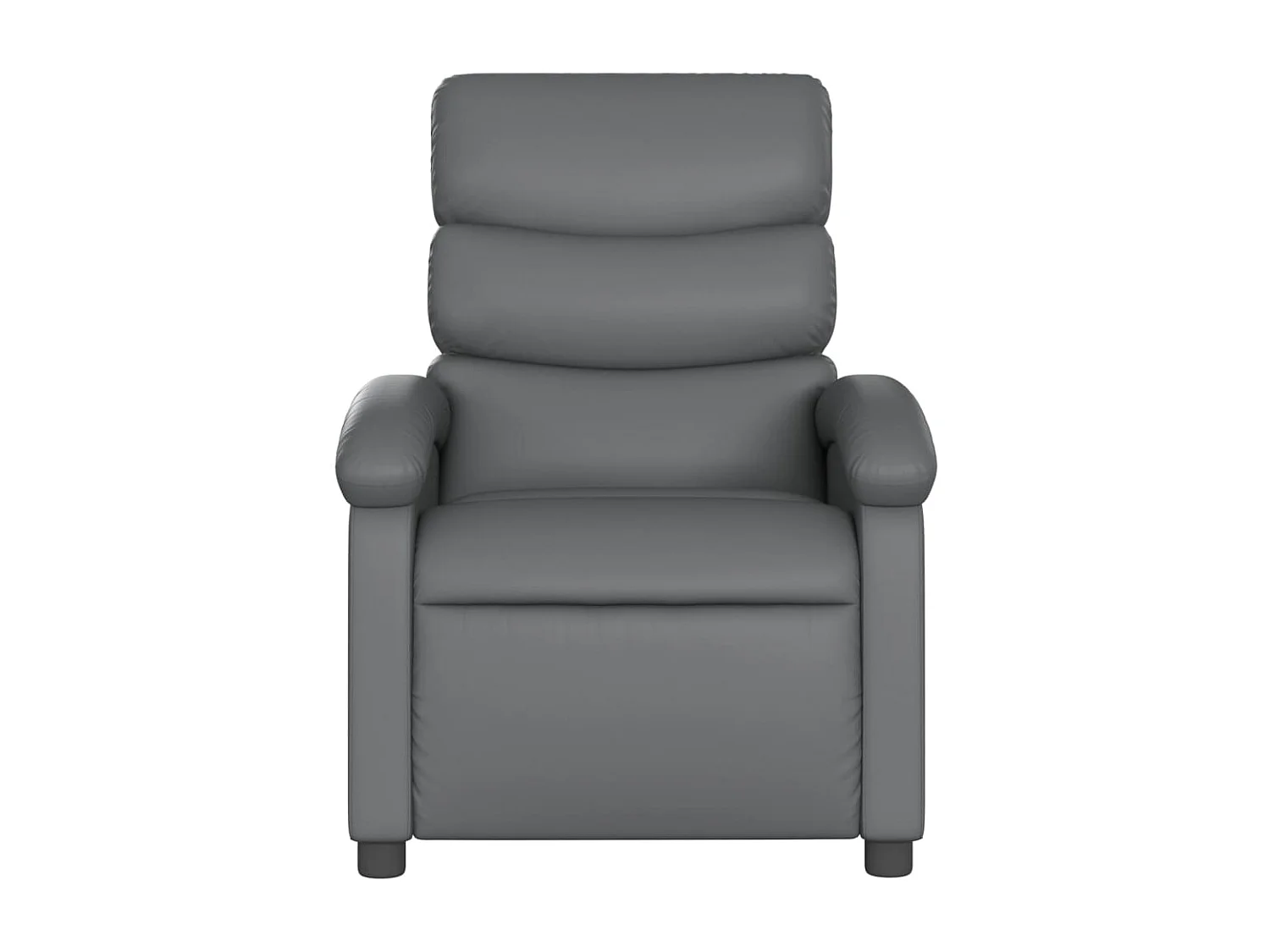 Stoel | Relaxfauteuil | Relaxstoel grijs kunstleer