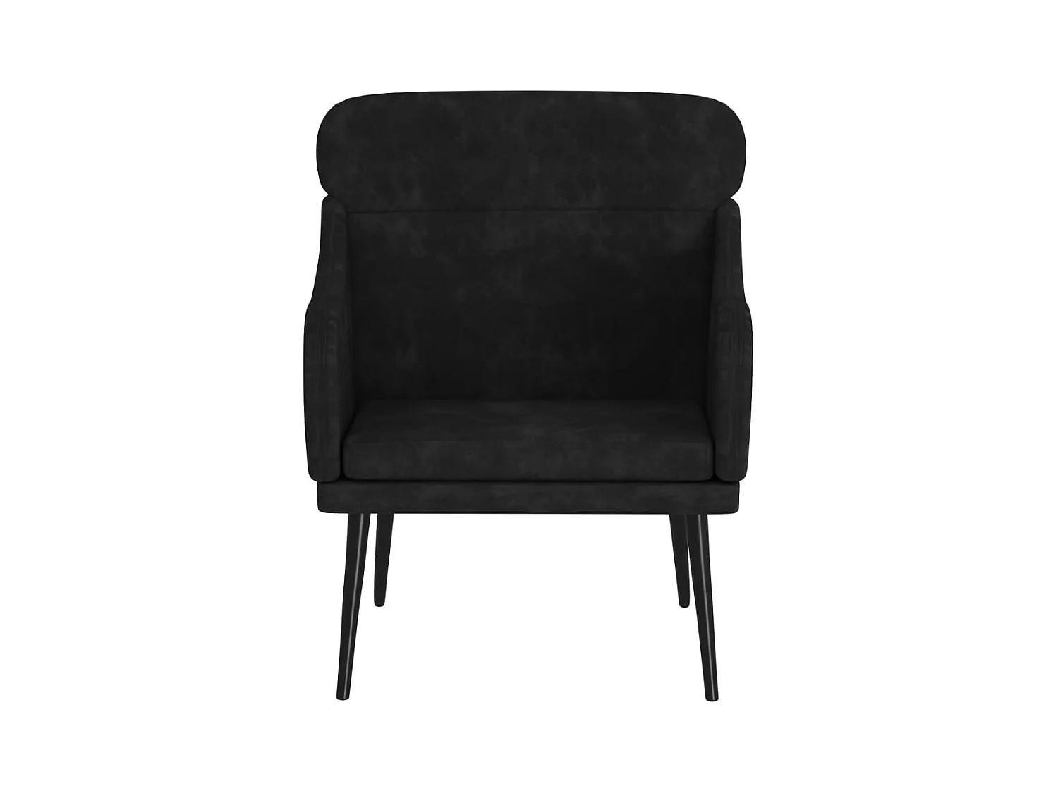 Sillón de salón | Silla de relax | Sillón de terciopelo negro 63x76x80 cm SHL3426