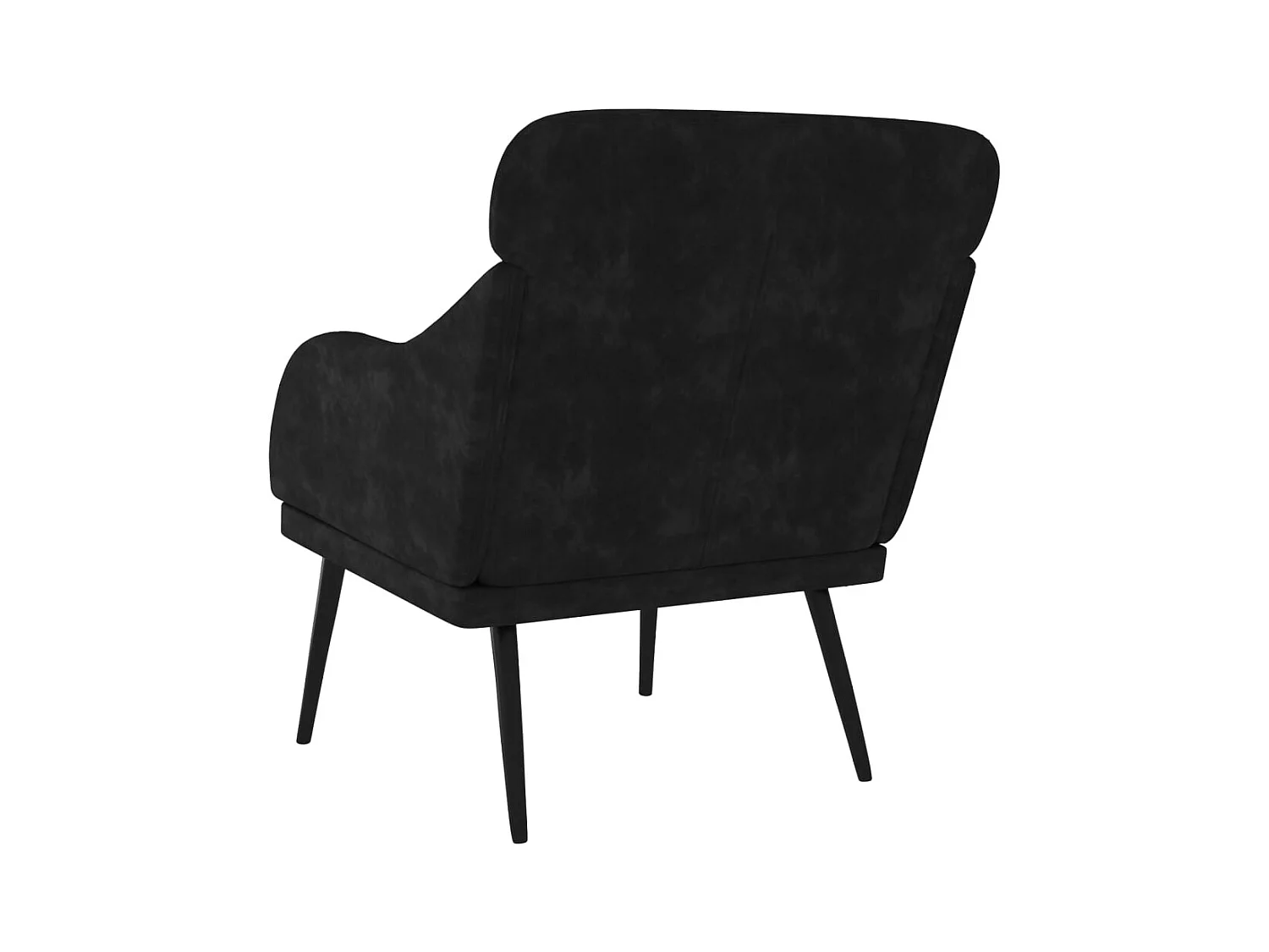 Sillón de salón | Silla de relax | Sillón de terciopelo negro 63x76x80 cm SHL3426