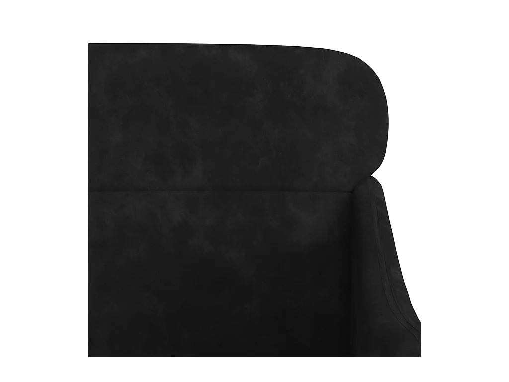 Sillón de salón | Silla de relax | Sillón de terciopelo negro 63x76x80 cm SHL3426