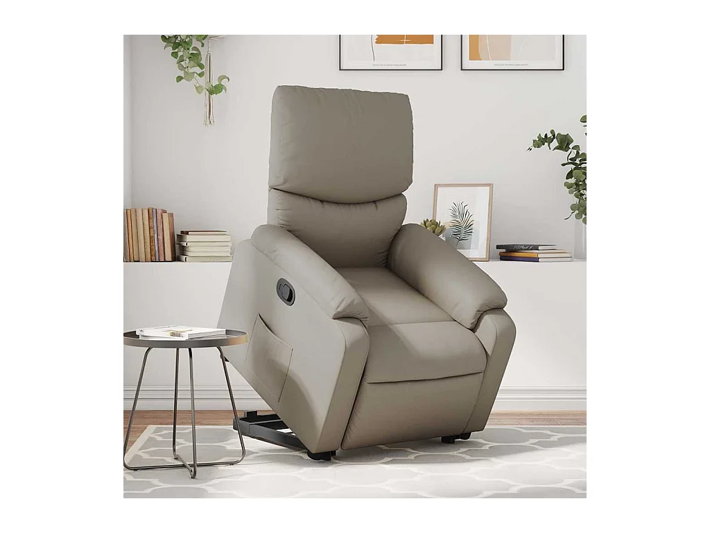 Fauteuil inclinable-Chaise de relax-Fauteuil salon Cappuccino Similicuir SHL3420