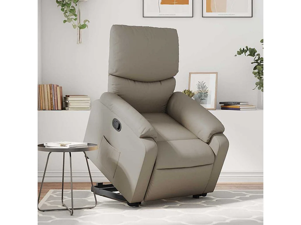 Fauteuil inclinable-Chaise de relax-Fauteuil salon Cappuccino Similicuir SHL3420