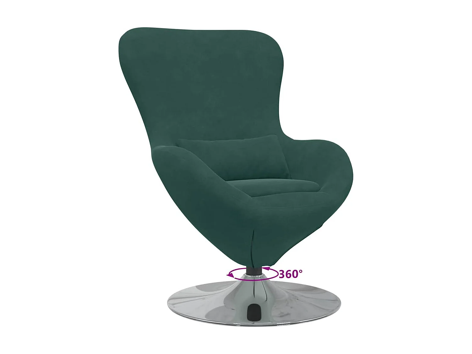 Cadeira Relax | Cadeira ovo Verde-escuro 63x73x90 cm Veludo SHL644063