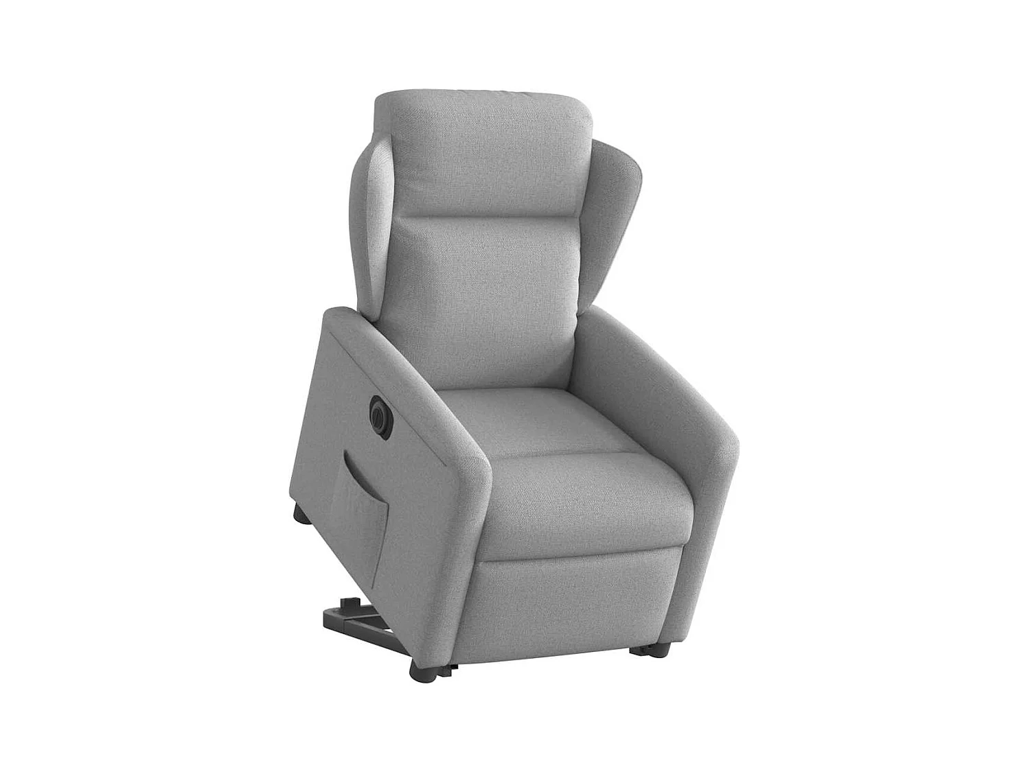 Silla de relax | Sillón eléctrico reclinable elevable de tela gris nube SHL4384