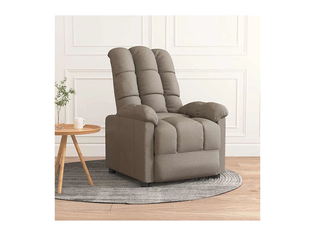 Sillón de relax | Silla | Sillón reclinable de tela gris taupe SHL9317