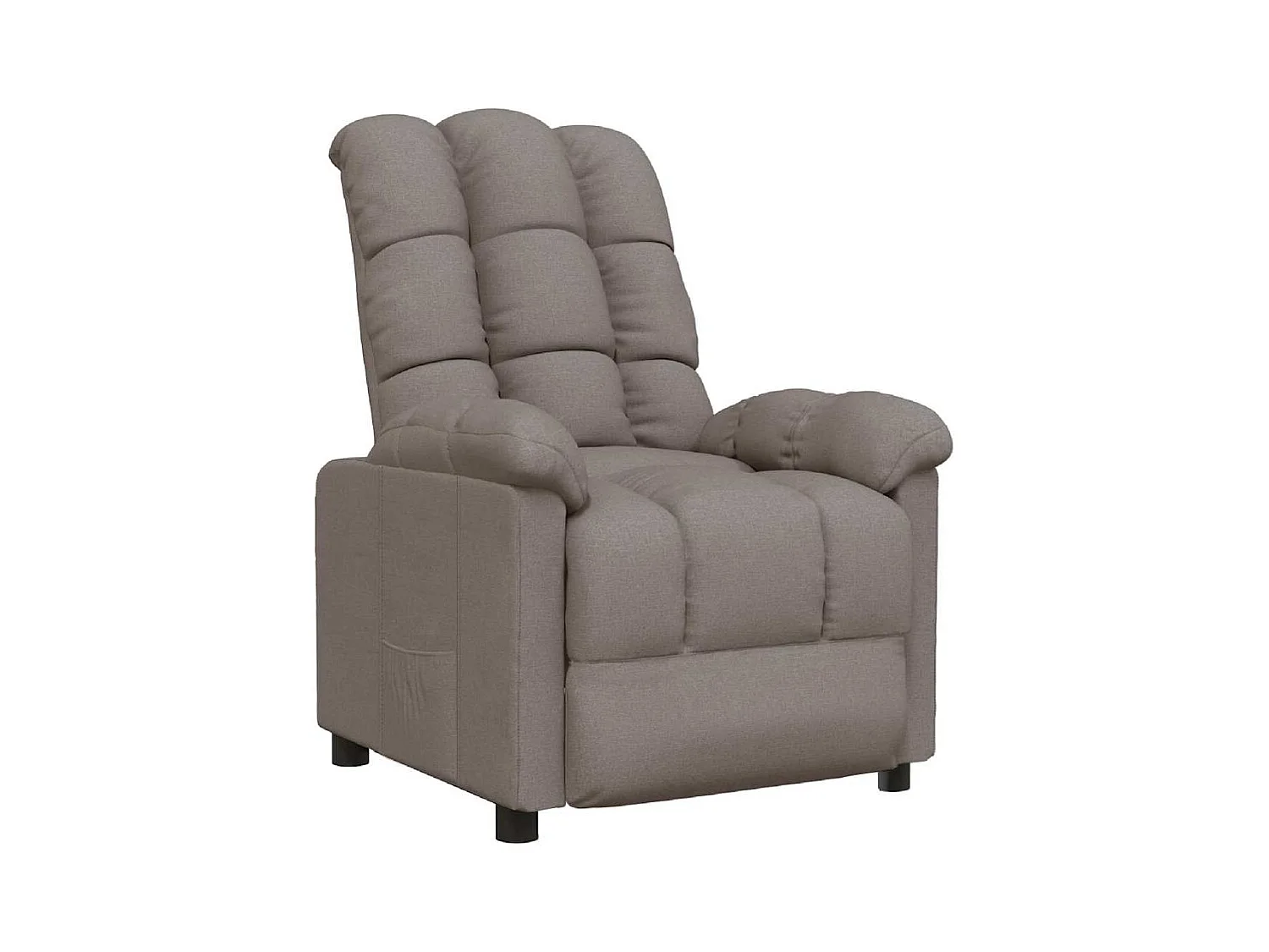 Fauteuil salon-Chaise d'appoint-Fauteuil inclinable 74x99x102 cm Taupe Tissu SHL3570