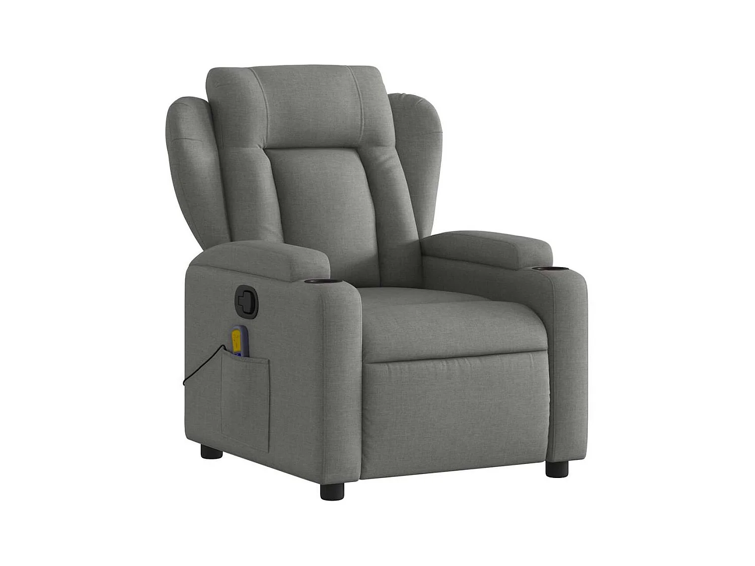 Fauteuil inclinable-Chaise de relax-Fauteuil de Massage gris foncé tissu SHL1014