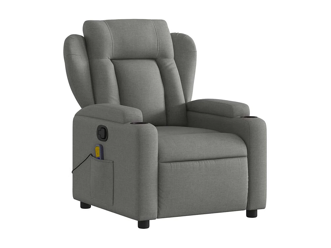 Fauteuil inclinable-Chaise de relax-Fauteuil de Massage gris foncé tissu SHL1014