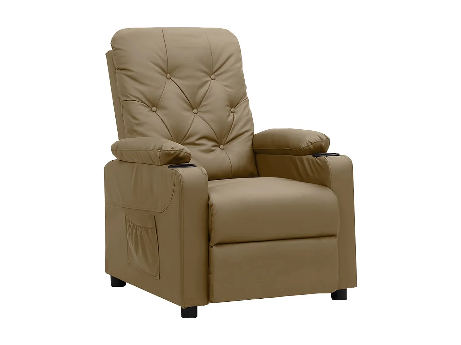 Fauteuil de Salon-Chaise de relax Cappuccino Similicuir SHL3865