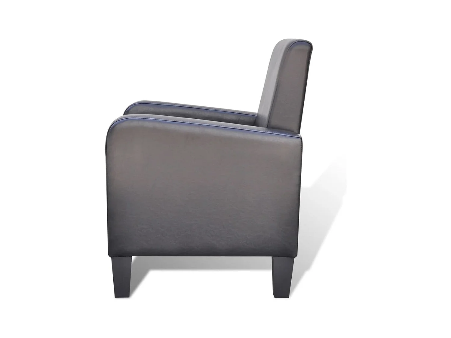 Sillón | Silla de cuero sintético negro SHL4441