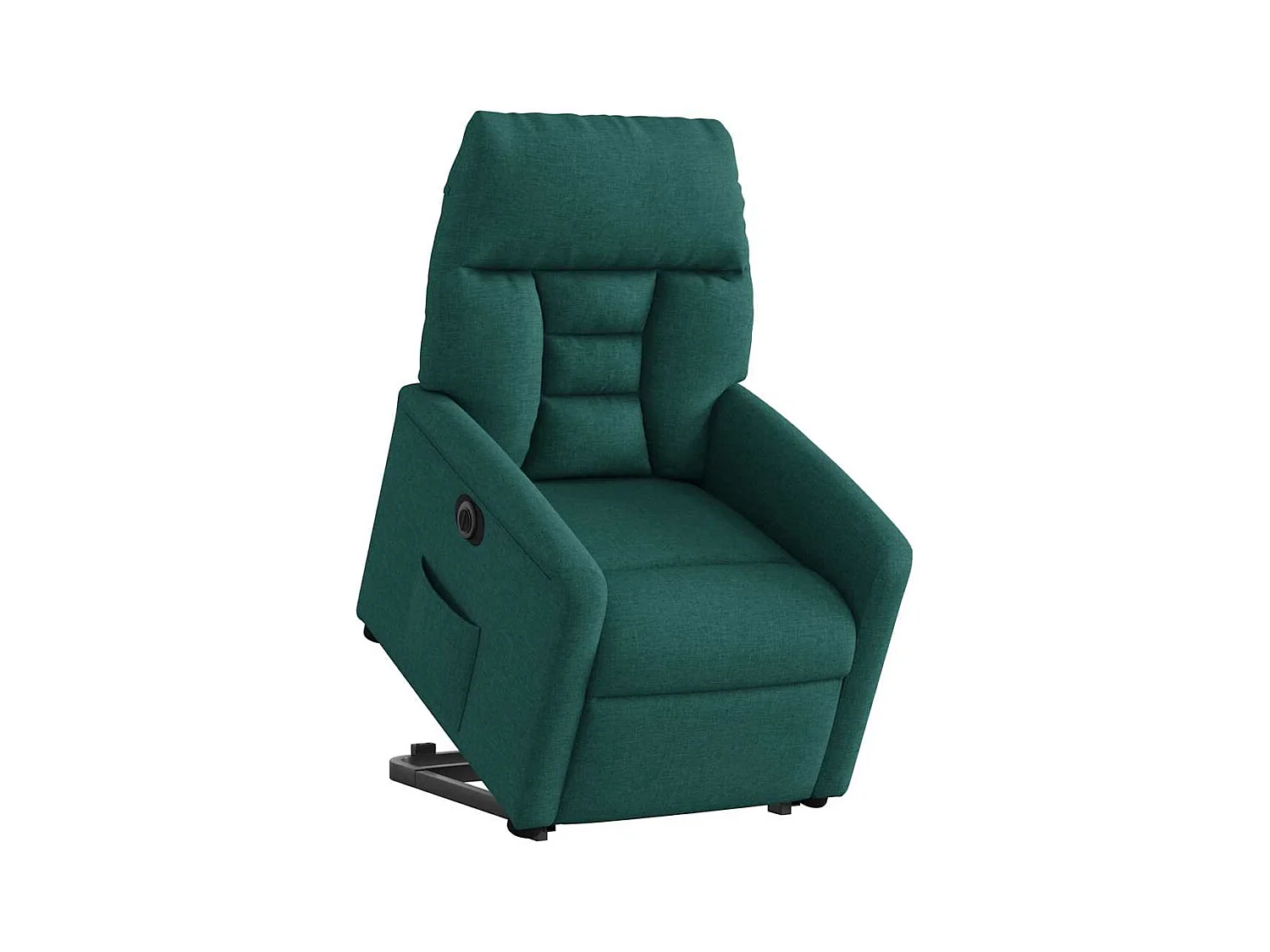 Silla de relax | Sillón eléctrico reclinable elevable de tela verde oscuro SHL4007
