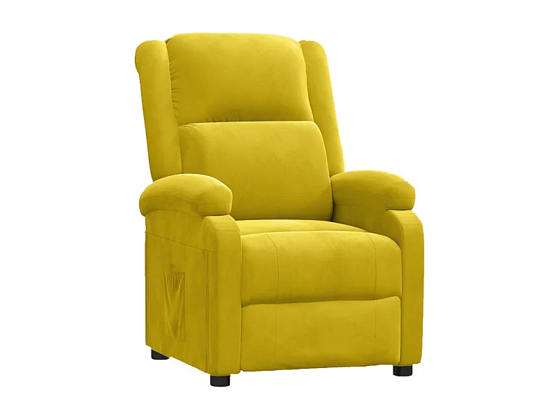 Fauteuil inclinable-Fauteuil de salon jaune velours SHL3332