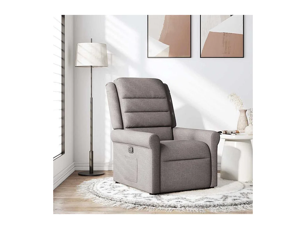 Sillón de relax | Silla | Sillón reclinable de tela gris taupe SHL7308