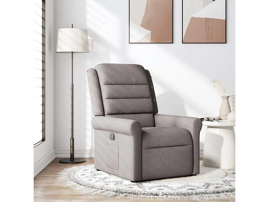 Fauteuil inclinable-Chaise de relax-Fauteuil TV Taupe Tissu SHL2357