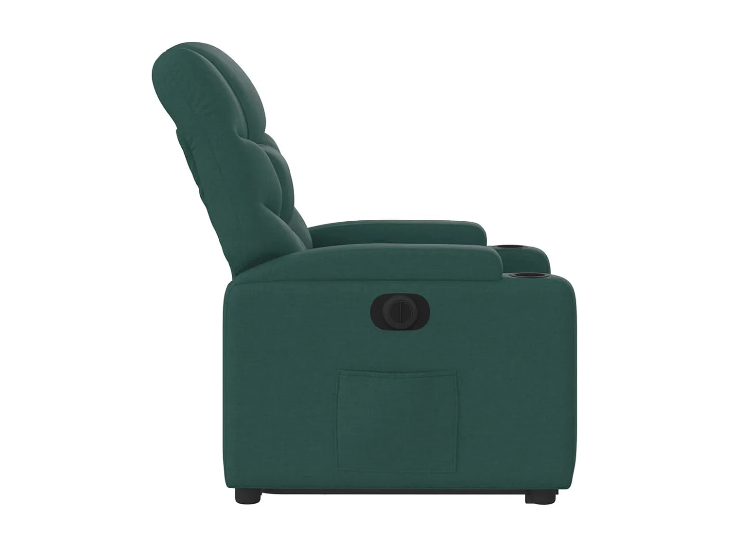 Silla de relax | Sillón eléctrico reclinable elevable de tela verde oscuro SHL9072