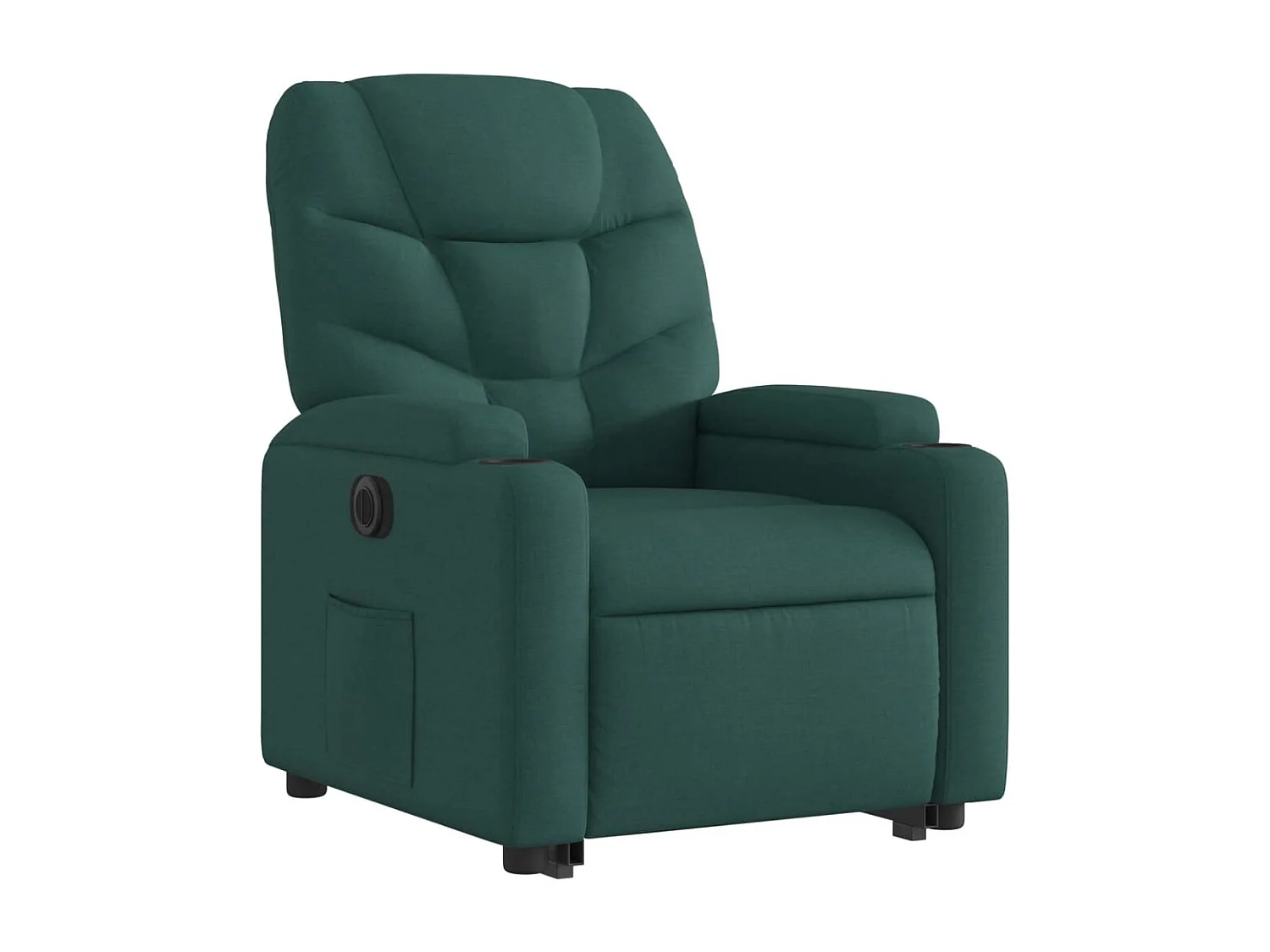 Silla de relax | Sillón eléctrico reclinable elevable de tela verde oscuro SHL9072