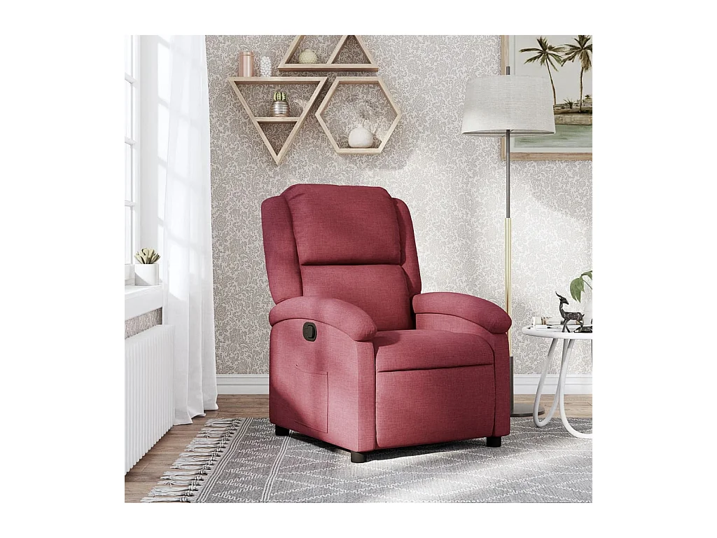 Sillón de relax | Silla | Sillón reclinable de tela rojo tinto SHL9874