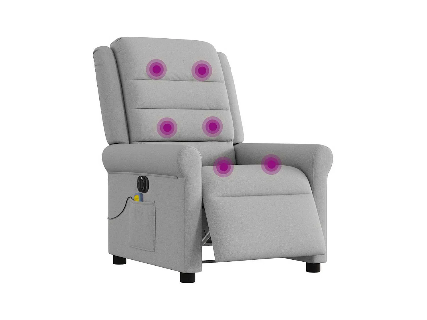 Fauteuil inclinable électrique-Fauteuil de massage de Salon gris nuage tissu SHL4067