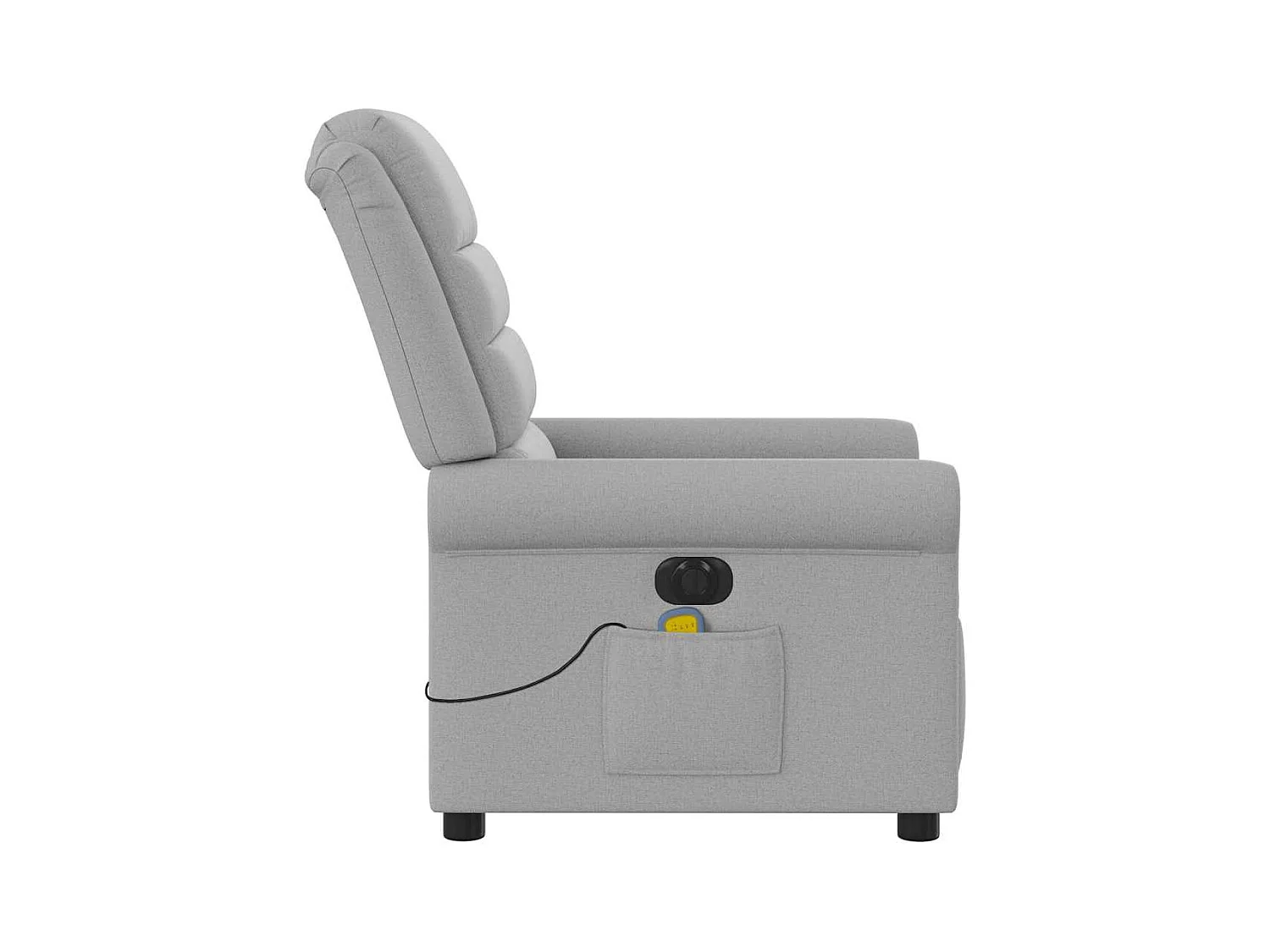Fauteuil inclinable électrique-Fauteuil de massage de Salon gris nuage tissu SHL4067