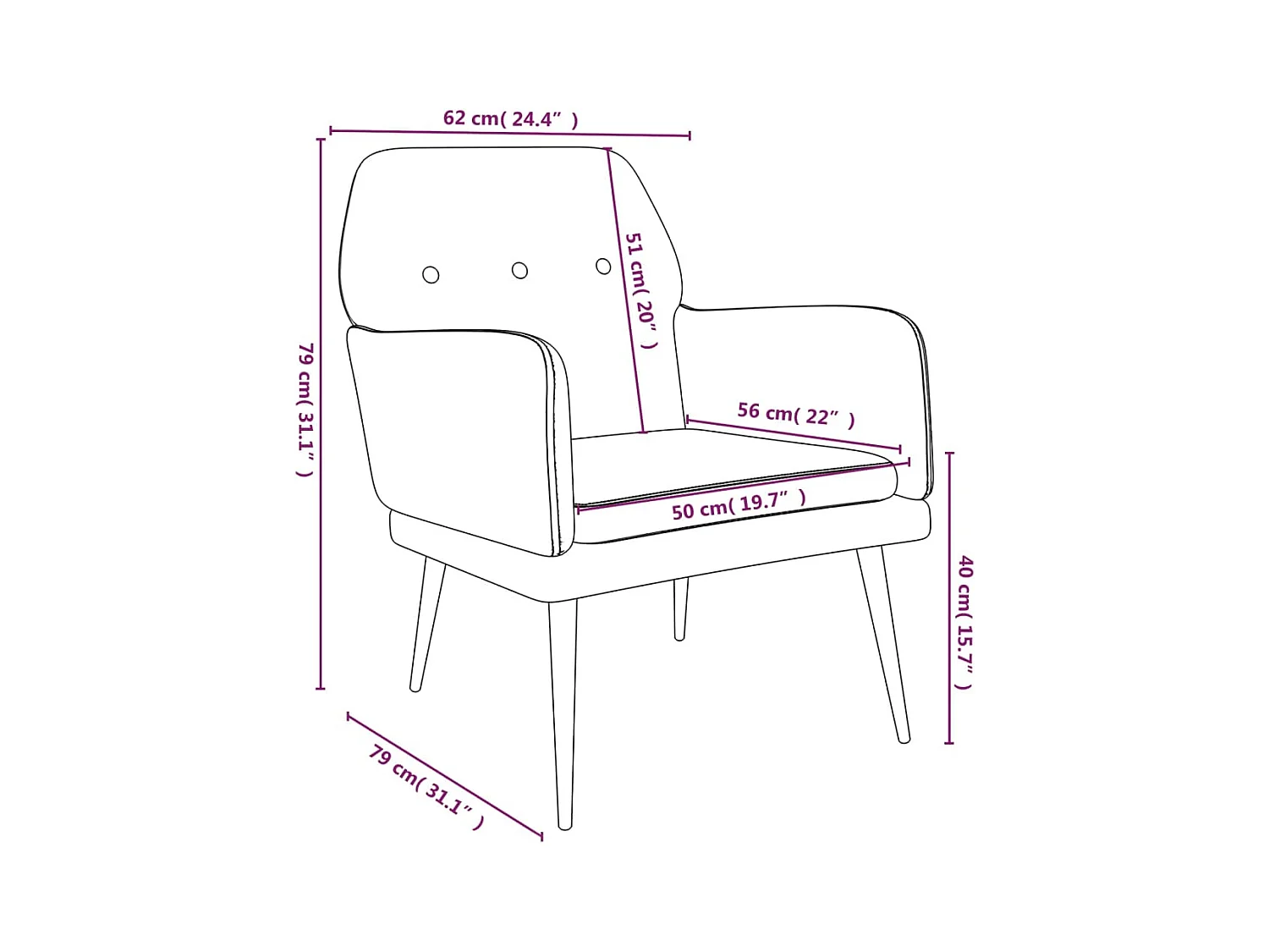 Fauteuil de salon-Fauteuil relax Vert foncé 62x79x79 cm Velours SHL3746