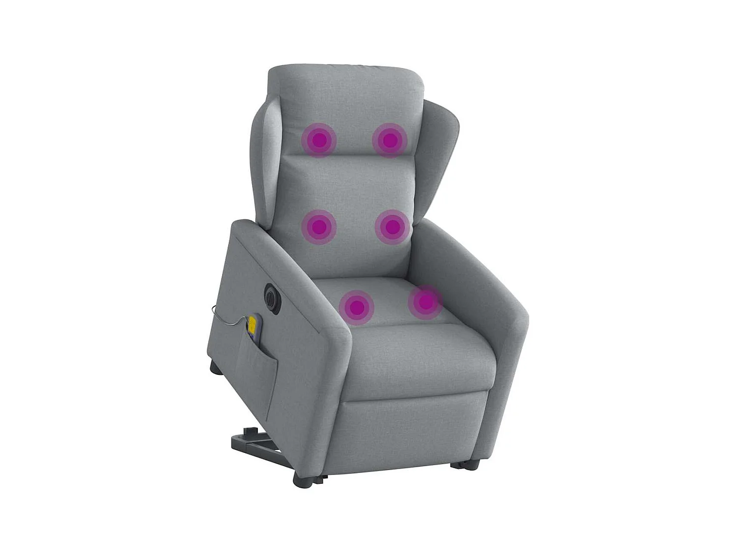 Sillón de salón | Silla | Sillón de masaje eléctrico reclinable elevable tela gris claro SHL3857