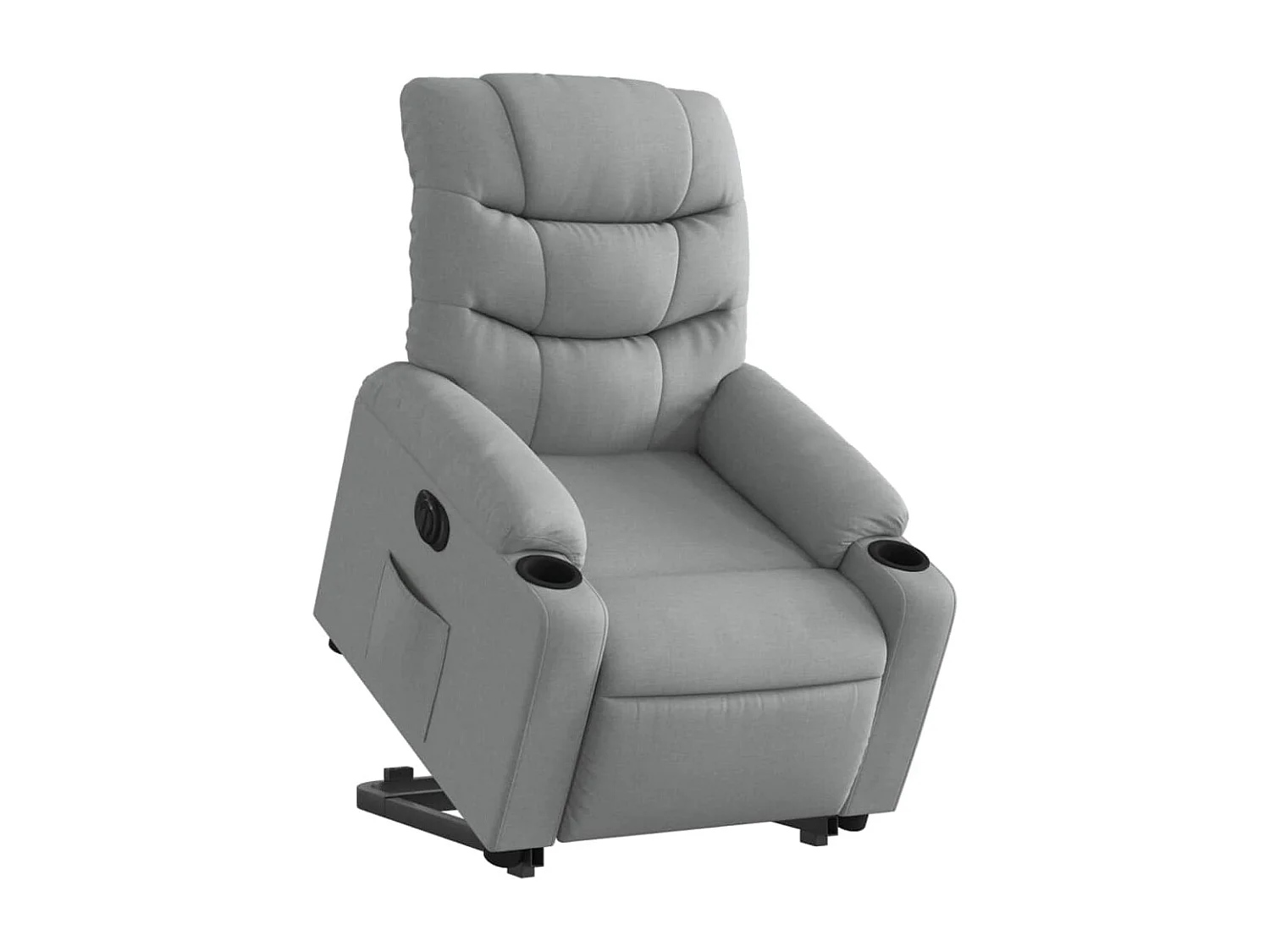 Fauteuil inclinable électrique-Chaise de relax-Fauteuil salon gris clair tissu SHL4626