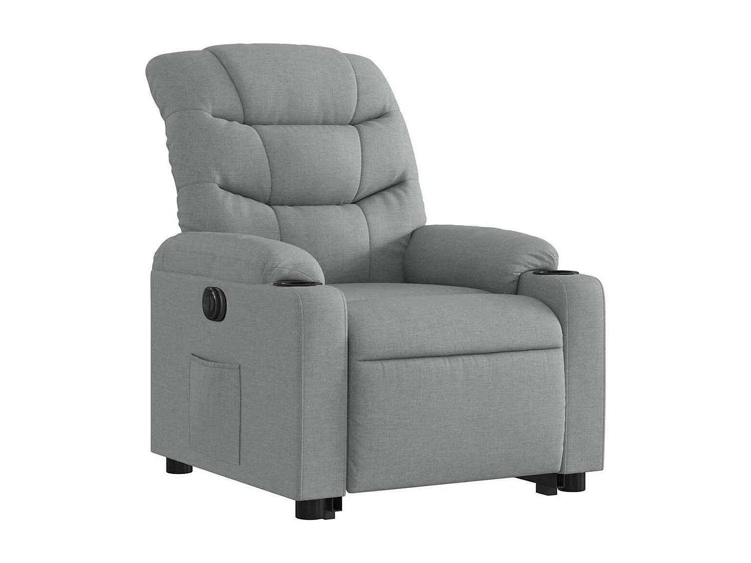Fauteuil inclinable électrique-Chaise de relax-Fauteuil salon gris clair tissu SHL4626